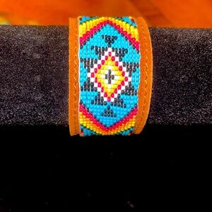 MYRA- HALINA RIDGE LEATHER CUFF BRACELET